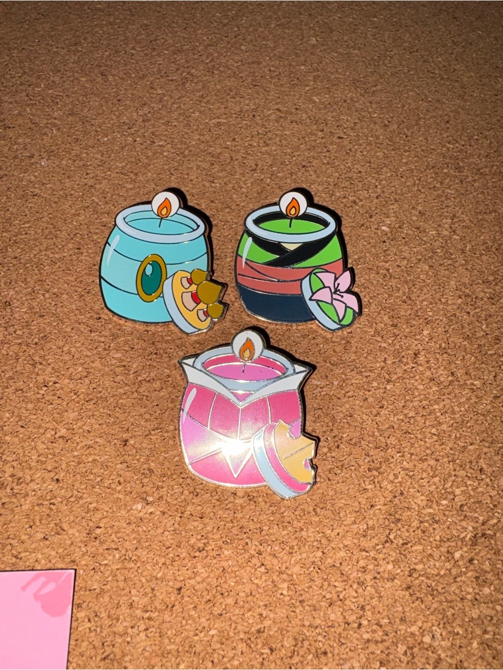 Bundle Of (3) Disney Princess Candle Mystery Pins